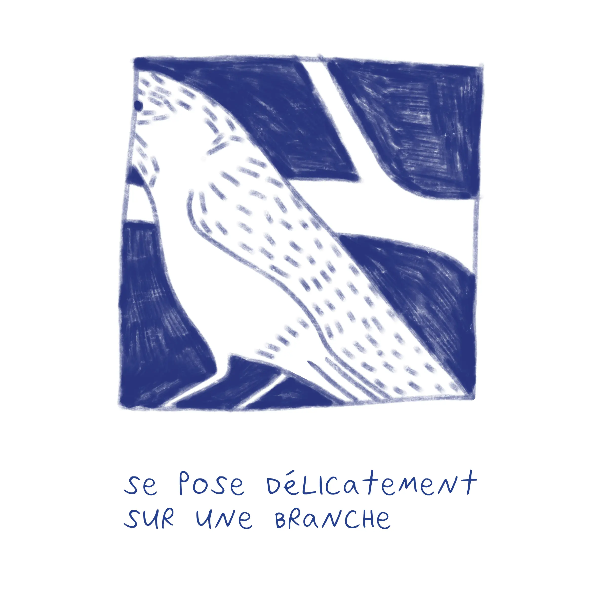 moineau sur une branche, strip le printemps
