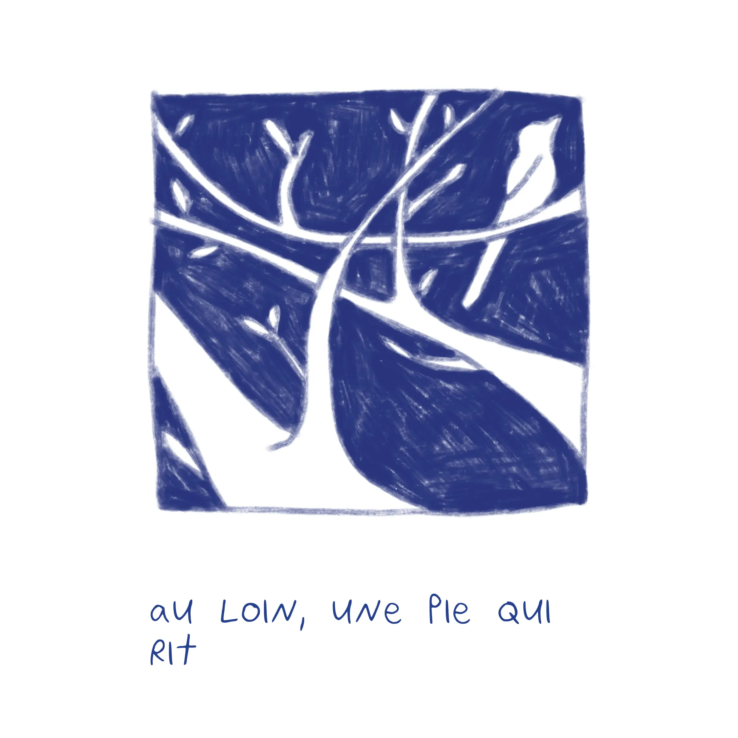 au loin, une pie qui rit, strip le printemps