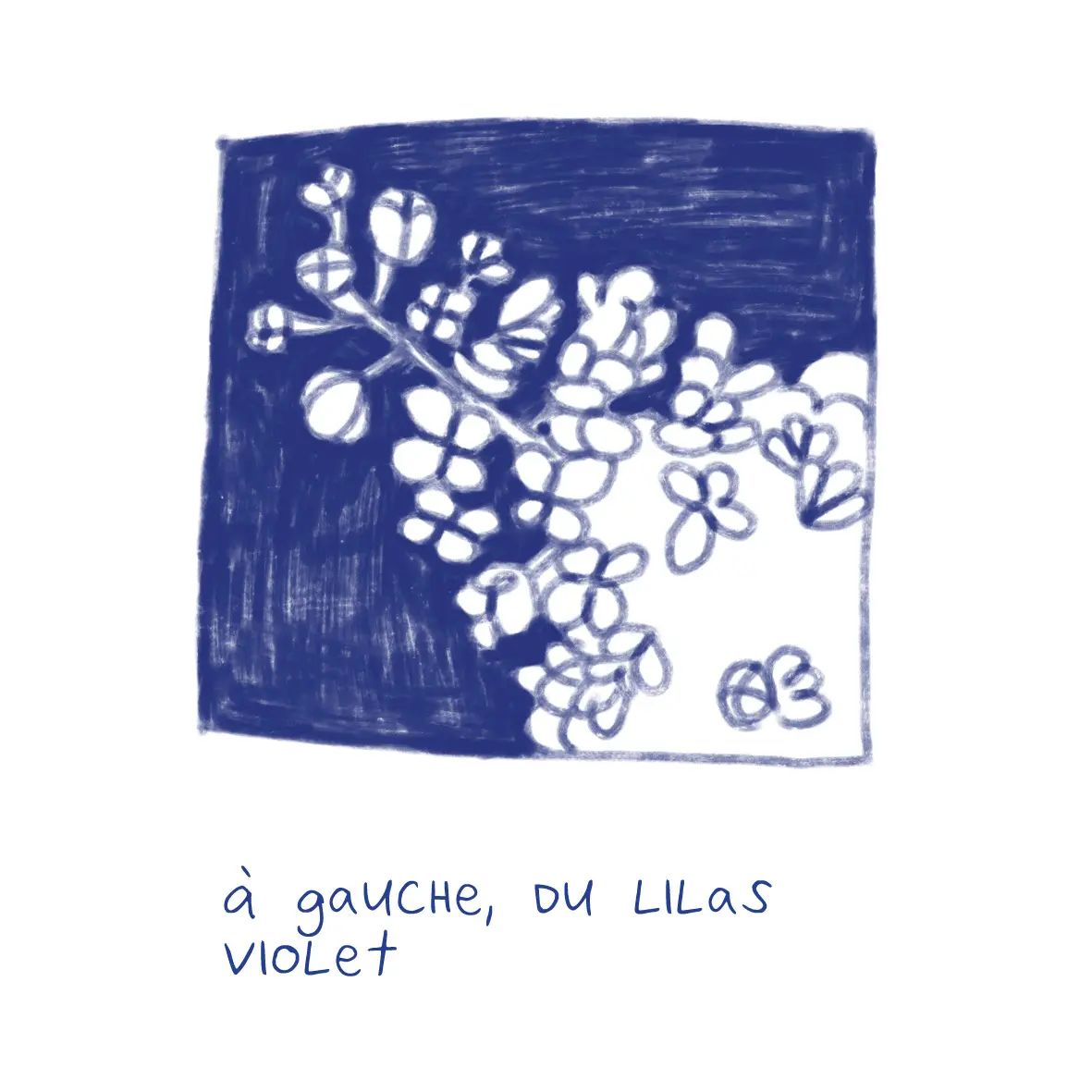 à gauche, du lilas violet, strip le printemps
