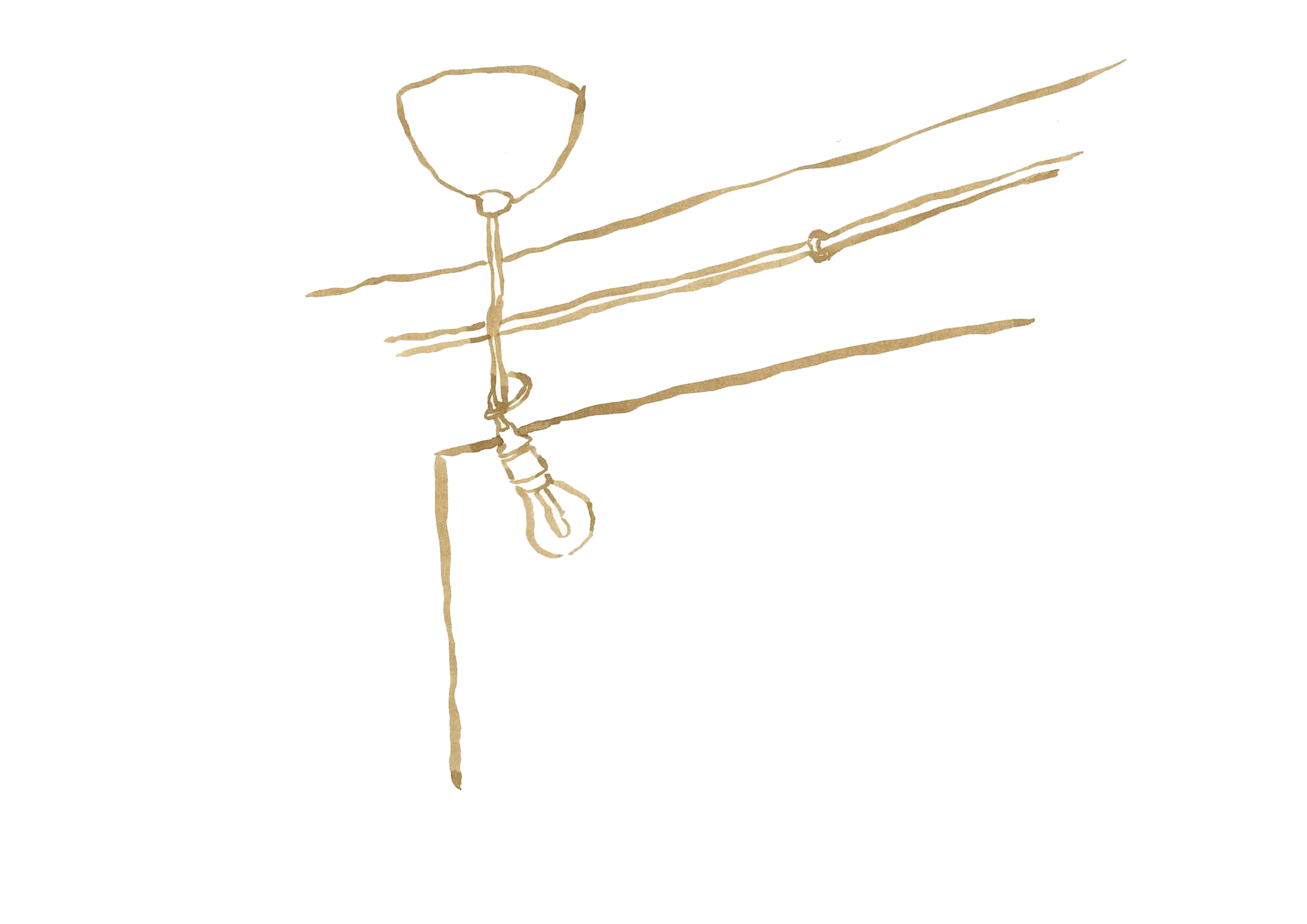 ampoule qui pend du plafond